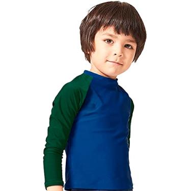 Imagem de Blusa Térmica Camiseta Infantil Proteção Uv 50+ Raios Solares Praia Criança Bebê Menino Menina (Azul, 10 anos)