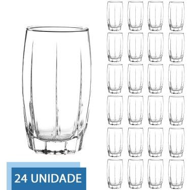 Imagem de Conjunto 24 Copo Vidro Transparente 374ML Amadeus Long Drink