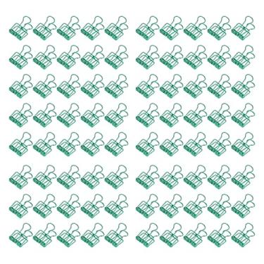 Imagem de Grampos de fichário, grampos de cauda oca, grampos de papel, metal resistente para escola Verde