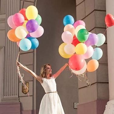 Imagem de Bexiga Colorida Aniversário Cores Lindas 100u Tamanho 7