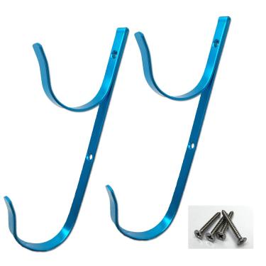 Imagem de PoolSupplyTown Conjunto de descanso de poste de alumínio para varão telescópico, escumador de folhas e racke, escova, mangueira de vácuo - cor azul