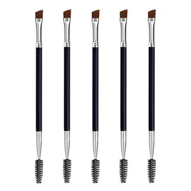 Imagem de Pincel de sobrancelha Duo - Pincel angular, Spoolie, pente de cílios (5 peças)