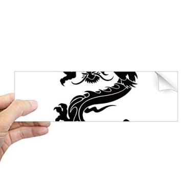Imagem de Adesivo de janela de caderno com silhueta de grão de dragão arte de animal