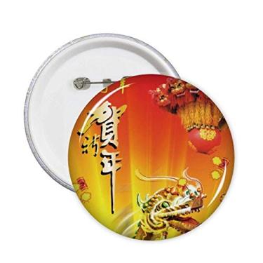 Imagem de Broche de Ano Novo Chinês China Town Broche Emblema Botão Decoração 5 peças