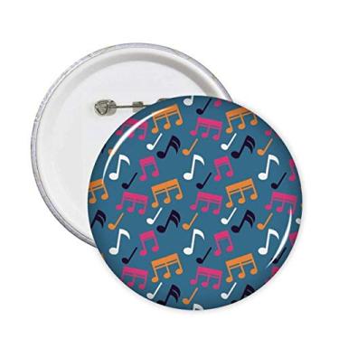 Imagem de Notas musicais coloridas, broches azuis, botão de crachá, decoração de roupas, 5 peças