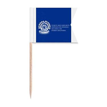 Imagem de Clean Decisions Affect Themselves Bandeiras de palito de dente Marcação para Bolo de Festa Prato de Queijo