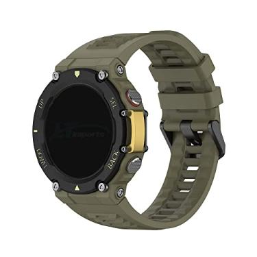 Imagem de Pulseira Silicone compativel com Amazfit T-Rex 2 - Marca LTIMPORTS (Verde)
