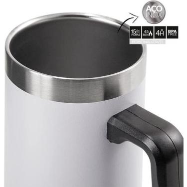 Imagem de Caneca Térmica Para Chopp E Cerveja 709ml Branco Termopro