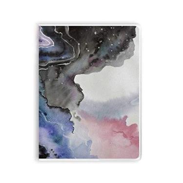 Imagem de Caderno de sombreamento de tinta aquarela abstrata capa de goma Diário capa macia