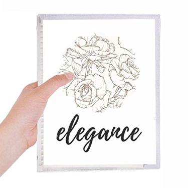 Imagem de Caderno de plantas com desenho de linha, caderno de folhas soltas, diário recarregável