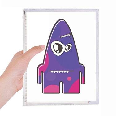 Imagem de Caderno de Monstro Roxo Alienígena Universo Folhas Soltas Diário Recarregável
