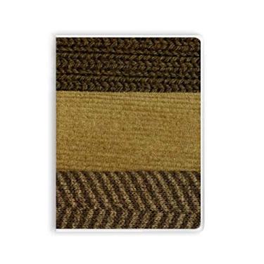 Imagem de Diário de capa macia para caderno abstrato marrom com barra tripla tecido linho