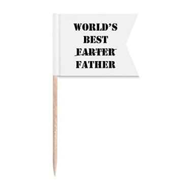 Imagem de Bandeira de palito com citação do festival Best Father da World s