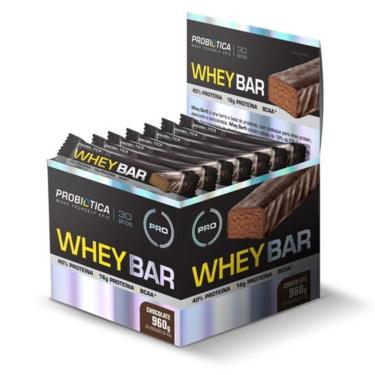 Imagem de Whey Bar High Protein - 24 Unidades 40g Chocolate - Probiótica