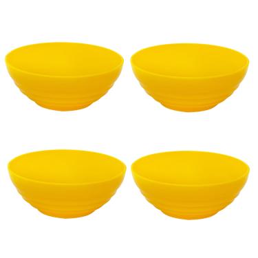 Imagem de Conjunto Bowl Oriental Redondo 1,2L Amarelo com 4 Peças em Polipropileno Linha Tropical VEM