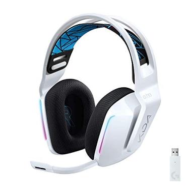 Imagem de Logitech G Headset Gamer Sem Fio G733 K/DA 7.1 Dolby Surround com Tecnologia Blue VO!CE, RGB LIGHTSYNC, Drivers de Áudio Avançados e Bateria Recarregável - Edição Oficial League of Legends KDA