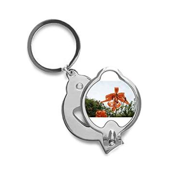 Imagem de Cortador de unhas em aço inoxidável Orange River Lily Art Deco, presente moderno