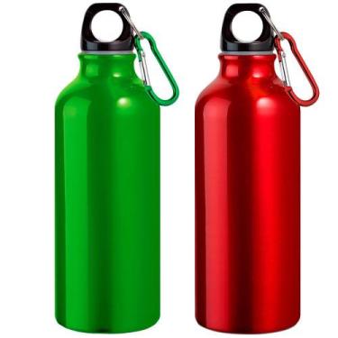 Imagem de Kit 2X Garrafa Squeeze Sport 500 Ml Topget Verde E Vermelho