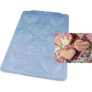 Imagem de Kit 2 Formas C Silicone Corações Mães/Namorados 3678 Bwb