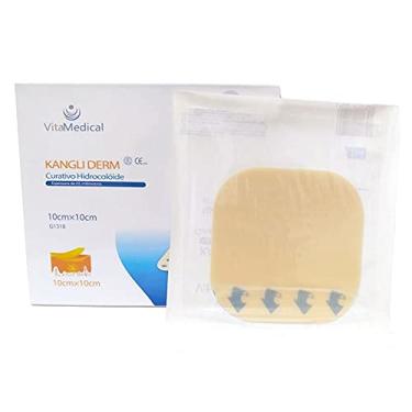 Imagem de Caixa com 10 Unidades Curativo Hidrocoloide 10x10 Feridas/Queimaduras Vitamedical