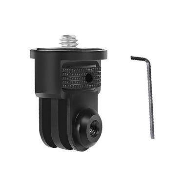 Imagem de Adaptador de montagem de tripé universal de alumínio com disco giratório 360 reforçado com parafuso de 1/4" para câmeras de ação Gopro