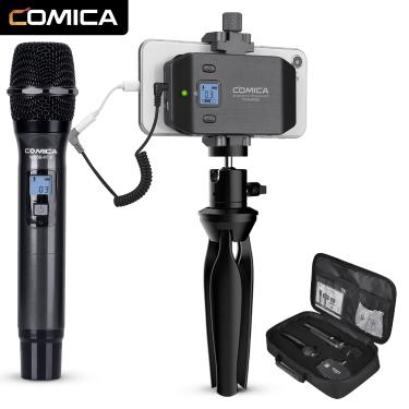Imagem de COMICA-Microfone para Smartphone Sem Fio  CVM-WS50H  Multi Canais  Transmissor Portátil  Distância