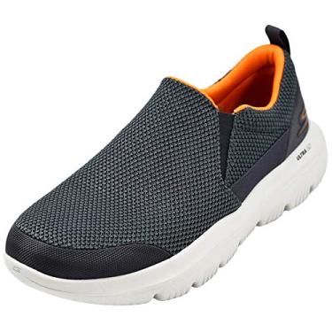 Imagem de Skechers Go Walk Evolution Ultra masculino impecável, Carvão/Laranja, 9.5 X-Wide
