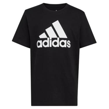 Imagem de adidas Camiseta de algodão de manga curta para meninos, Núcleo preto, G