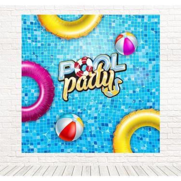 Imagem de Painel Retangular 3D Sublimado Pool Party 2,0X1,5 Frt-3008