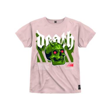 Imagem de Camiseta Infantil Premium 30.1 Algodão Estampada Cavera Drt Rosa 14