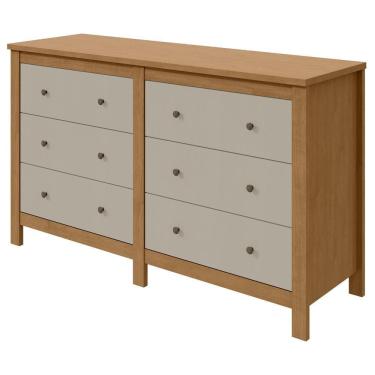 Imagem de Cômoda Maggiore 6 Gavetas Amêndoa Clean /Off White