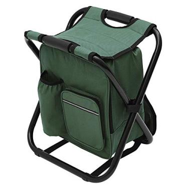 Imagem de Mochila para adultos, mochila portátil para acampamento, caça, pesca, combinação de assento, bolsa dobrável para cadeira com bolsa térmica, banqueta de pesca à prova d'água, bolsa dobrável para