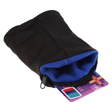 Imagem de Carteira de pulseira, faixa de transpiração grossa esportiva com bolso com zíper para corrida, caminhada e ciclismo, para guardar chaves de cartão de dinheiro e identidade, bolsa de pulseira