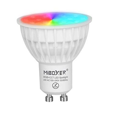 Imagem de LGIDTECH Lâmpada FUT103 Miboxer 4W GU10 LED 2,4 GHz holofote RGB + CCT mudança de cor e temperatura CCT ajustável, regulável, função de memória. Smartphone não pode controlar diretamente
