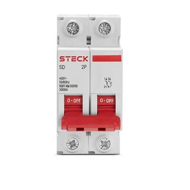 Imagem de Steck, Disjuntor Bipolar 10A 2P Curva C 3KA, SDD62C10