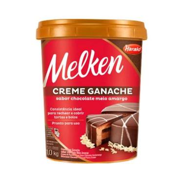 Imagem de Creme Ganache Melken Sabor Chocolate Meio Amargo 1,0Kg Harald