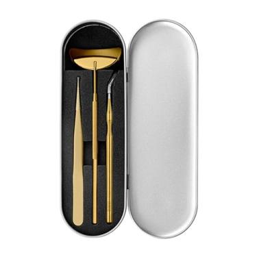 Imagem de SZITW 3 pçs kit de ferramentas de enxerto de cílios pinças de cílios escolher vara inspeção espelho extensão de cílios conjunto de ferramentas com caixa de armazenamento