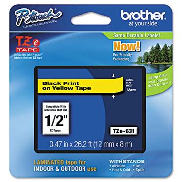 Imagem de Cartucho de Fita Laminada para Rotulador Eletrônico PTH110 / PTD210 / PTP300 / PTE500 / PTE550 / PTP700 / PT900W / PT950NW, Brother TZE631, Cinza
