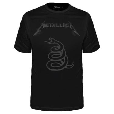 Imagem de Camiseta Infantil Metallica Black Album Oficial Stamp