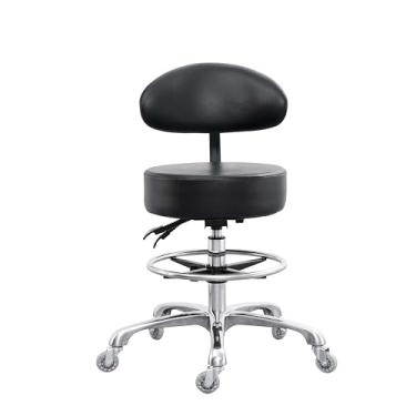 Imagem de Grace&Grace - Cadeira de Desenho Ergonômica com Apoio para os Pés, Almofada Grossa, Encosto, Banco Alto para Loja, Estúdio, Oficina, Sala de Aula, Laboratório, Balcão, Escritório em Casa (Preto)