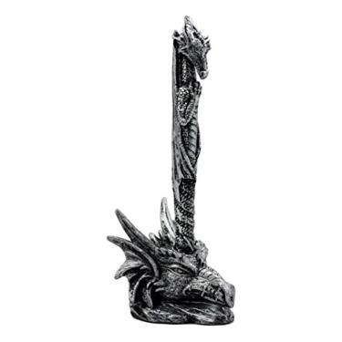 Imagem de Ebros Gift Caneta Leviatã Ink Of Fire Spirit com base de cabeça de dragão estatueta 16,5 cm H acessório de mesa de escritório papelaria Dungeons And Dragons Medieval Accent