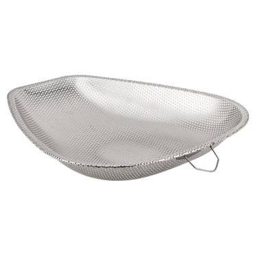Imagem de Ioensy Cesta de filtro de alimentos aço inoxidável multifuncional bandeja escorredor placa resfriamento recipiente cozinha gadgets lavagem escorredor, 28cmx26cm