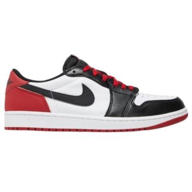 Imagem de Nike Tênis de basquete feminino Air Jordan 1 Low Shoes, Branco, preto, vermelho universitário, 41