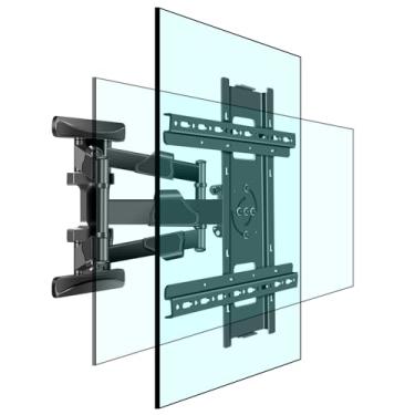 Imagem de HILLPORT Suporte de parede giratório vertical e horizontal de 65 polegadas para tela LCD LED de 37 a 70 polegadas, suporte giratório inclinado, VESA máximo de 400 × 400 mm Peso até 37,6 kg DY3770