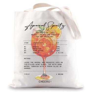 Imagem de JNIAP Aperol Spritz Tote Bag Aperol Spritz Lover Gifts Aperol Spritz Bolsa de ombro Italiana Aperol Spritz Presentes, Aperol Spritz Tb, Large