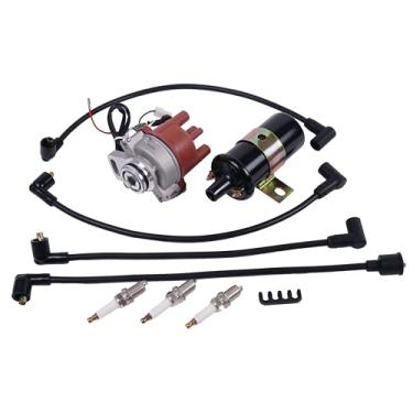 Imagem de DVPARTS Plugues e fios de bobina do distribuidor de motor EG283-68800 compatíveis com motores de combustível duplo DF750 DF752 WG600 WG750 WG752 motores da série a gás