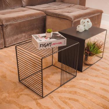 Imagem de Mesa de Centro Murilo Estilo Industrial Ambiente Principal Escritório Preto