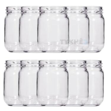 Imagem de Kit com 25 Potes de Vidro para Armazenar Leite Materno 200ml 267 Com Tampa Plástica (Branco)