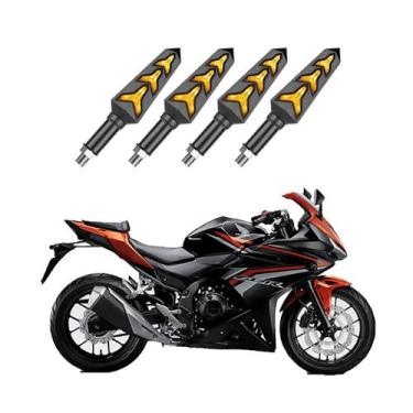 Imagem de KIT 4 Seta Sequencial Pisca de Led Universal Modelo P09S Estrela Moto 