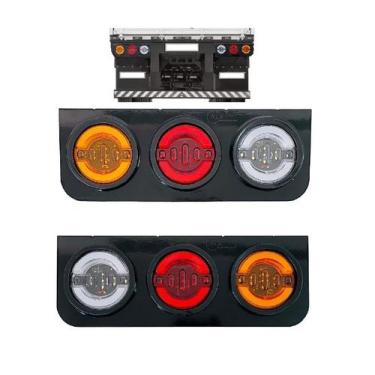 Imagem de Par Lanternas Traseira 45cm 24V Moderna Carreta Cavalo Caminhão Utilit